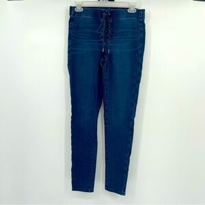 American Eagle Jeans Lace Up Front closure 360 Next level stretch Skinny Pull o